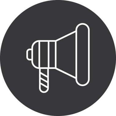 Megafon ikonu vektör illüstrasyonu