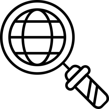 arama büyüteç simgesi ana hat biçiminde