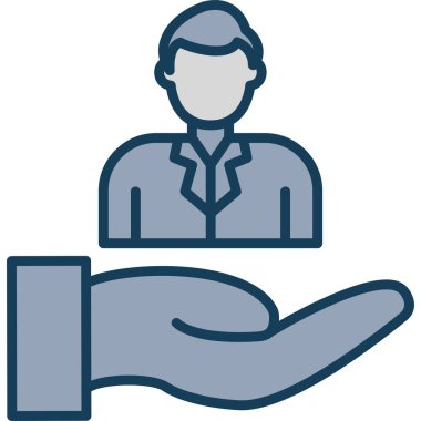 İş adamı ikonu. vektör illüstrasyonu