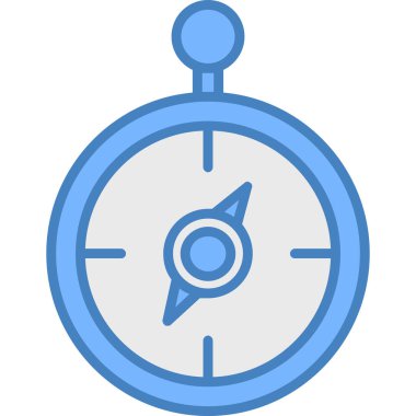 Pusula. Web simgesi basit illüstrasyon