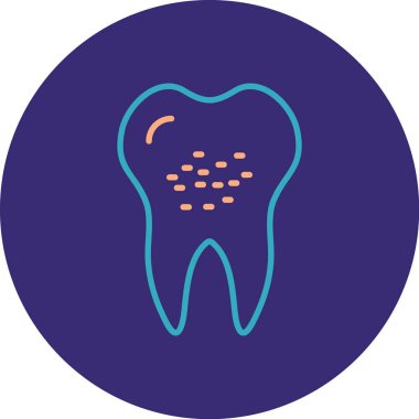 Basit vektör simgesi, diş çizimi