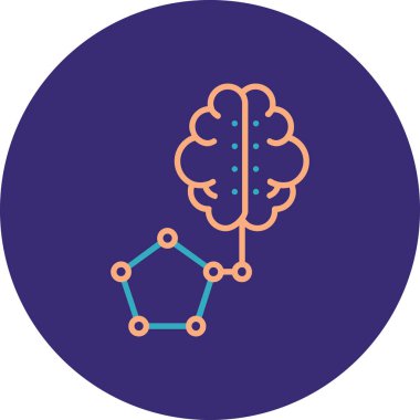 beyin ikonu vektör illüstrasyonu