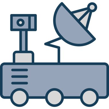 uydu simgesi vektör illüstrasyonu