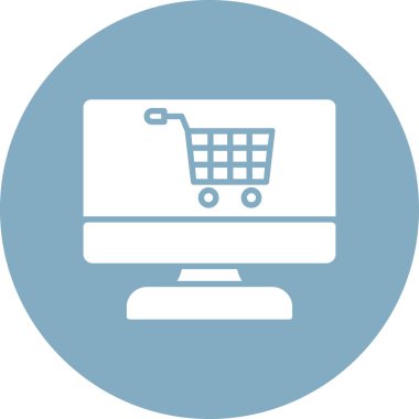 Alışveriş sepeti ikonu vektör illüstrasyonu