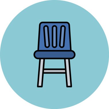 Sandalye. Web simgesi basit illüstrasyon