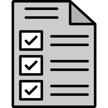 Kontrol listesi. Web simgesi basit illüstrasyon