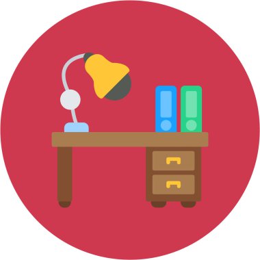 ofis masası vektör simgesi