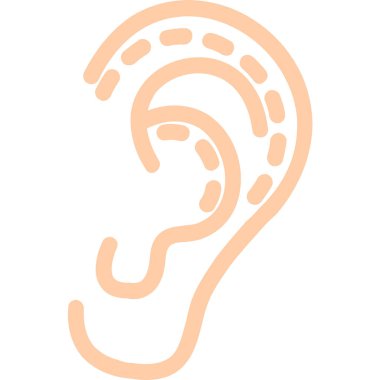 Bir insan kulağının vektör çizimi