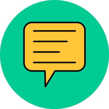 Konuş. Web simgesi basit illüstrasyon