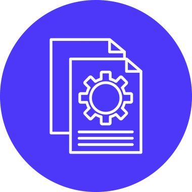 Belge simgesi, dosya simgesinin vektör illüstrasyonu