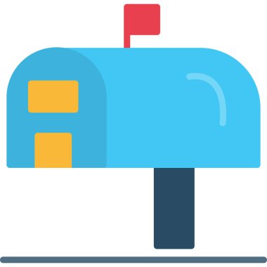 Posta kutusu. Web simgesi basit illüstrasyon