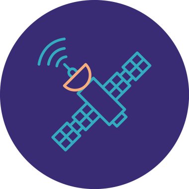 Uydu. Web simgesi basit illüstrasyon