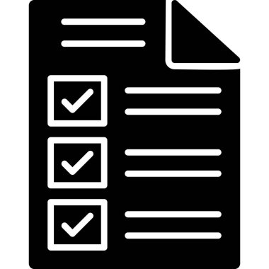 kontrol listesi simgesi, vektör illüstrasyonu