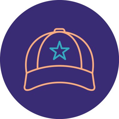 Beyzbol şapkası vektör simgesi. Web için basit tasarım sembolü.