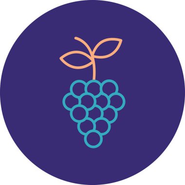 Üzüm. Web simgesi basit illüstrasyon