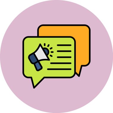 Konuş. Web simgesi basit illüstrasyon