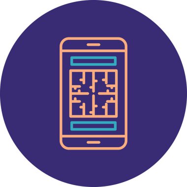 Akıllı telefon simgesinin vektör illüstrasyonu