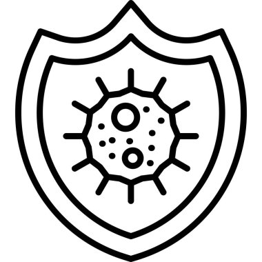 kalkan ikon vektör illüstrasyonu