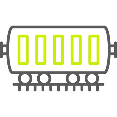 Araba radyatörü ikonu. Web için yeşil vektör simgelerinin özet çizimi
