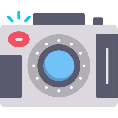 düz dizaynlı kamera fotoğrafçılık simgesi