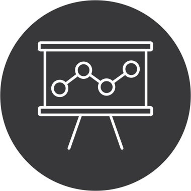 sunum simgesi vektör illüstrasyonu