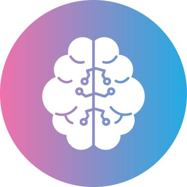 Beyin. Web simgesi basit illüstrasyon