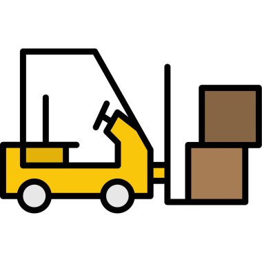 kamyon dağıtım simgesi vektör illüstrasyon grafik tasarımı