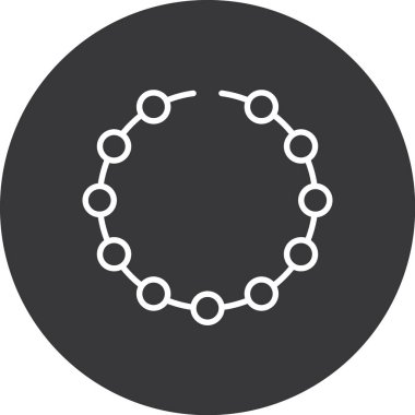 kolye vektör simgesi. Stil vektör simgesi. Gri arkaplan sembolü, yuvarlak açılar. beyaz arkaplan.