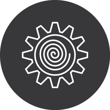 dişli simgesi, vektör çizimi