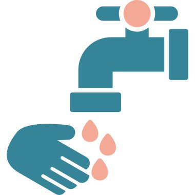 duş elleri düz simge