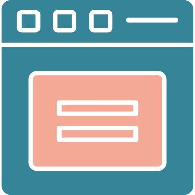 Tarayıcı pencere simgesi düz biçimli