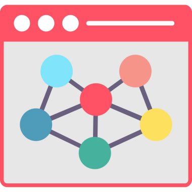 Ağ vektörü simgesi modern basit vektör illüstrasyonu