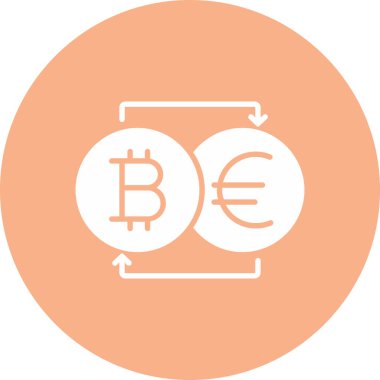 bitcoin. Web simgesi basit illüstrasyon