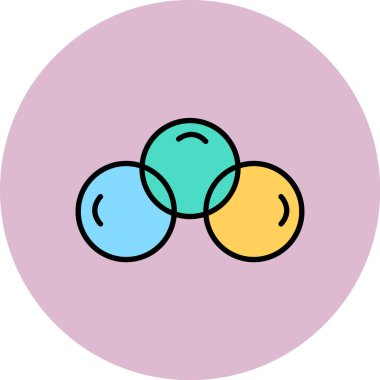 Bir top simgesinin vektör illüstrasyonu