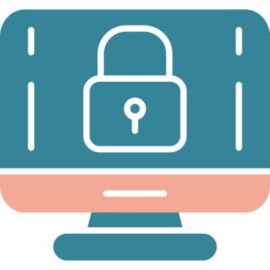 Kilit. Web simgesi basit illüstrasyon