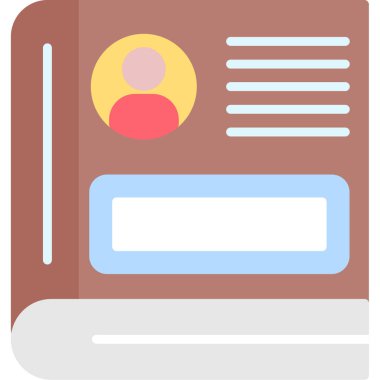 Kitap. Web simgesi basit illüstrasyon