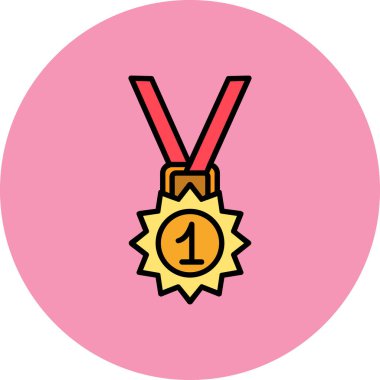 Madalya. Web simgesi basit illüstrasyon