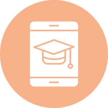 Cep telefonu. Web simgesi basit illüstrasyon