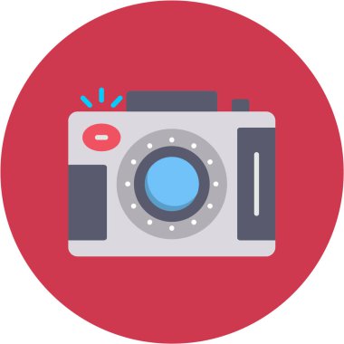 Kamera. Web simgesi basit illüstrasyon
