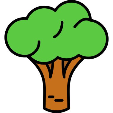 Doğadaki ağaç doğa ikonu - açık hava kategorisi