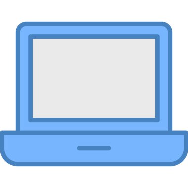 Dizüstü bilgisayar simgesi vektör çizimi