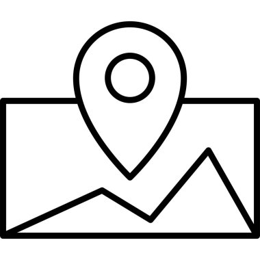 harita simgesi vektör illüstrasyonu