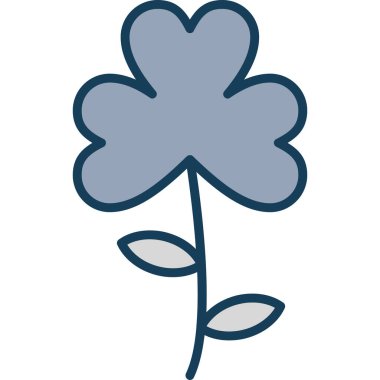 Çiçek bitkisi doğa simgesi düz stil