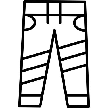 Pantolon ikonu. özet çizimi