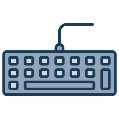 Klavye vektör simgesi, modern biçim