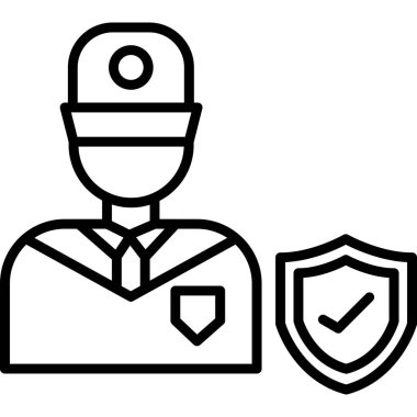 polis simgesi vektör illüstrasyonu