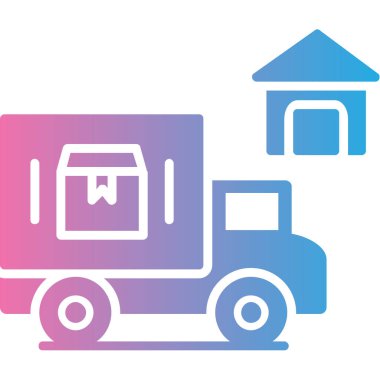 Kamyon. Web simgesi basit tasarım