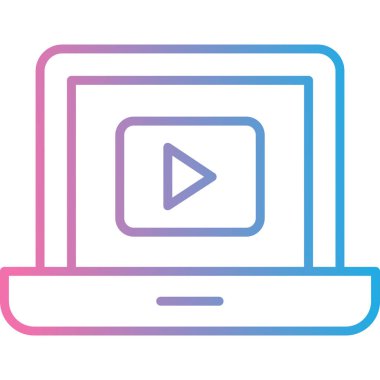 video. Web simgesi basit illüstrasyon