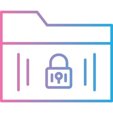 Kilit simgesi. Web için kilit vektör simgelerinin özet çizimi