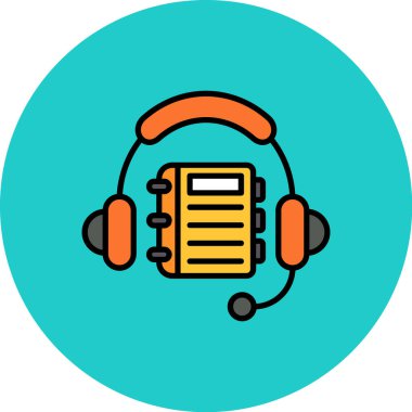 Bir radyo simgesinin vektör illüstrasyonu